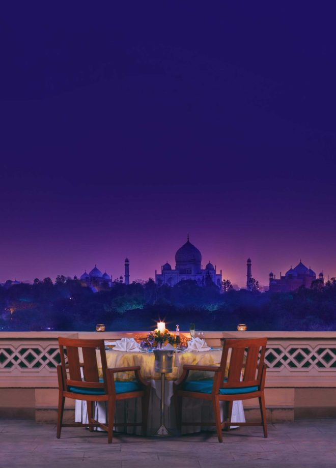 Diner avec vue sur le Taj Mahal à Agra