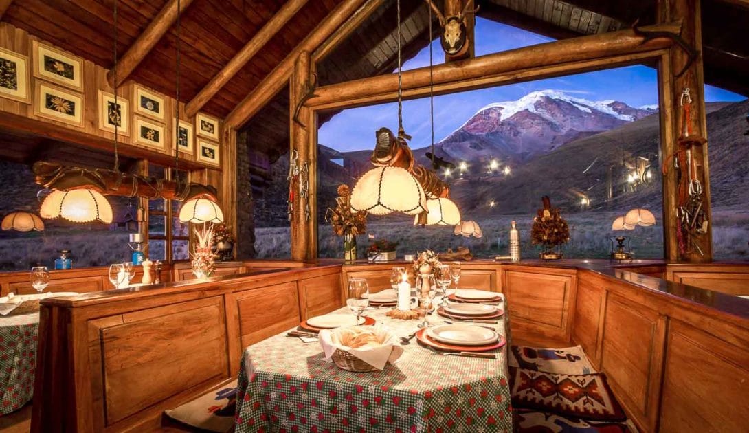 Chimborazo Lodge_Restaurant vue sur montagne
